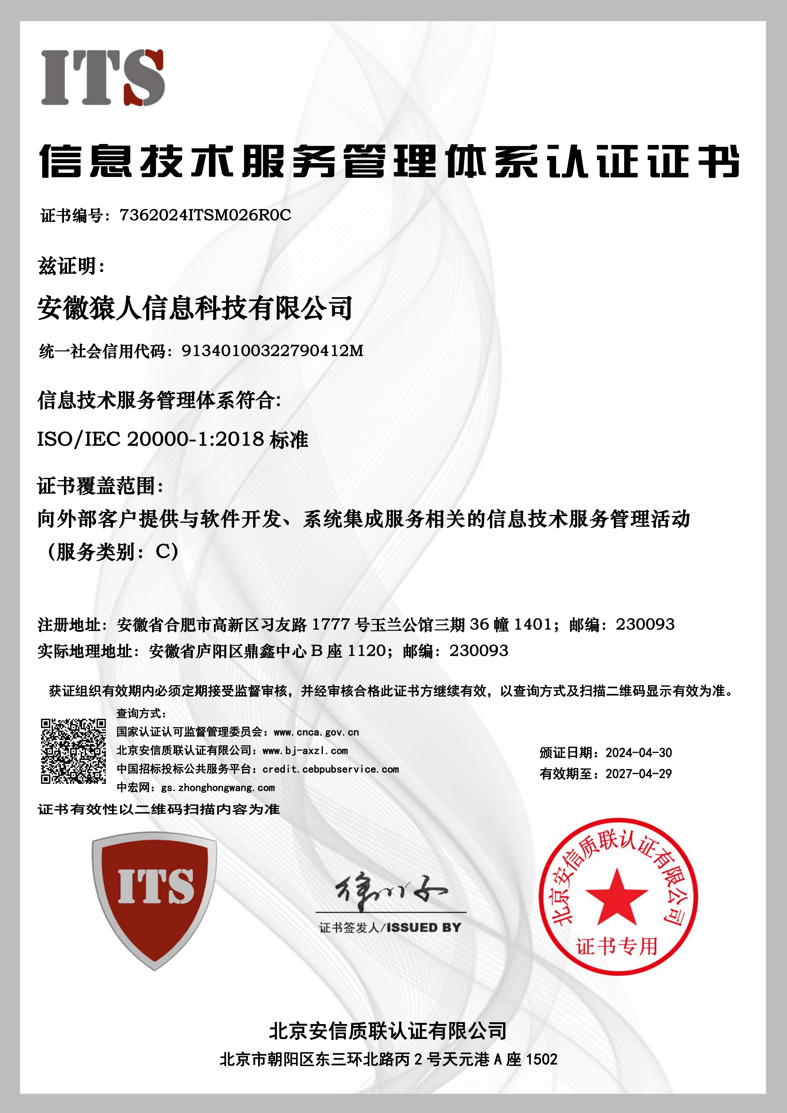 ISO 信息技术服务